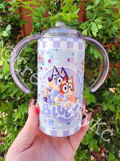 12oz Sippy Cup White Sublimation Tumbler