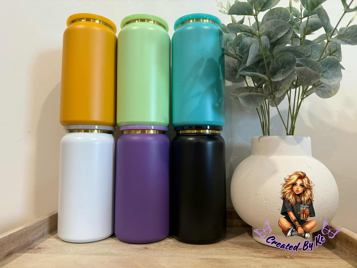 16oz Stainless Steal Pastel Libby