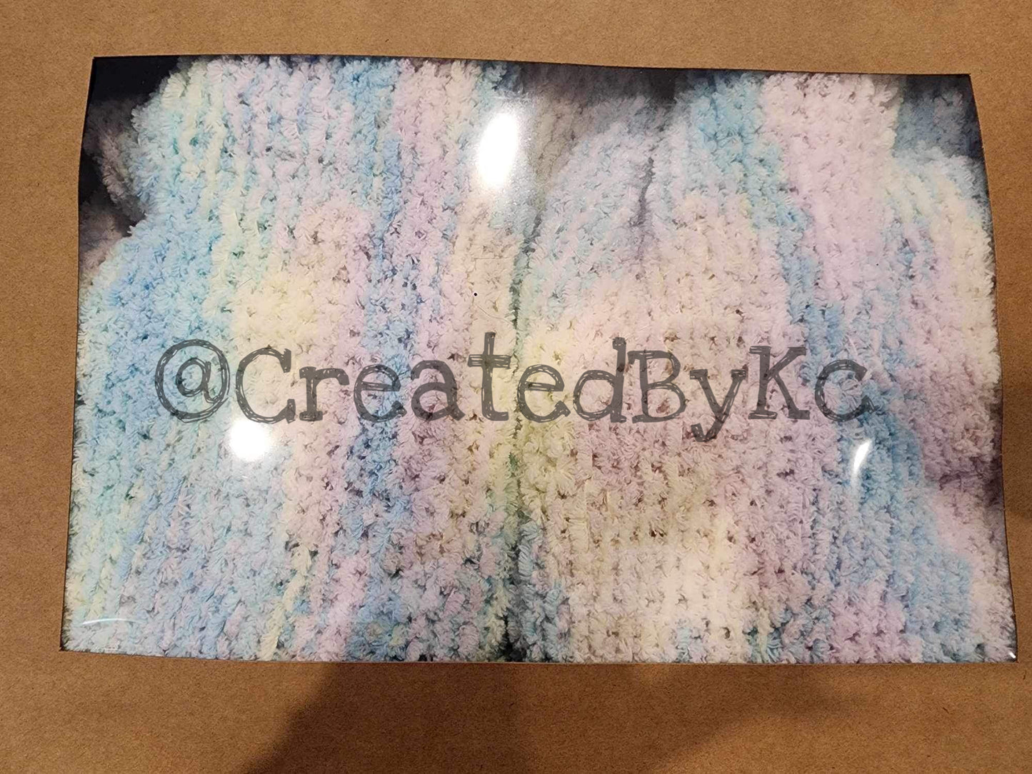 crochet baby blanket Pastel Rainbow