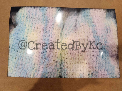 crochet baby blanket Pastel Rainbow