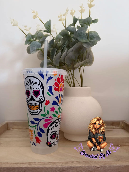 Sugar skull cold cup