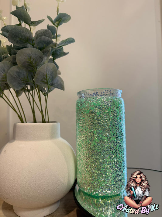 16oz Green Acrylic Bubble Cup