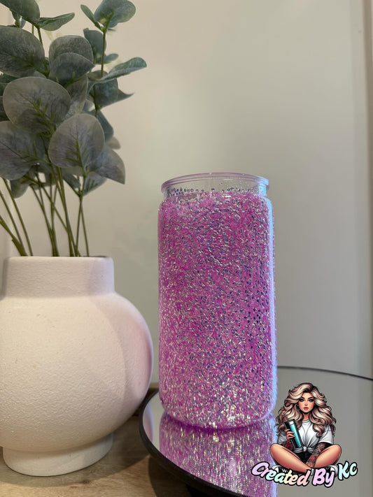 16oz Pink Acrylic Bubble Cup