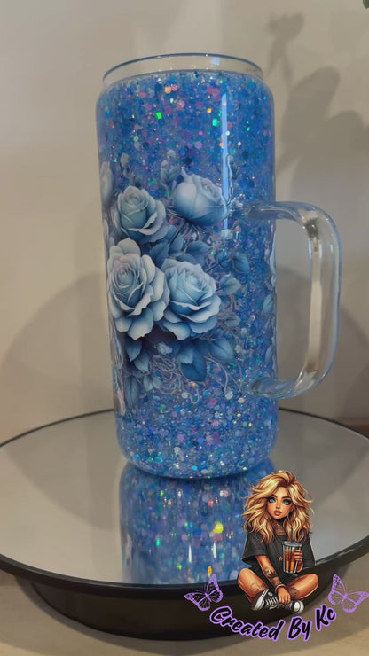16oz Tall Snow globe with handle