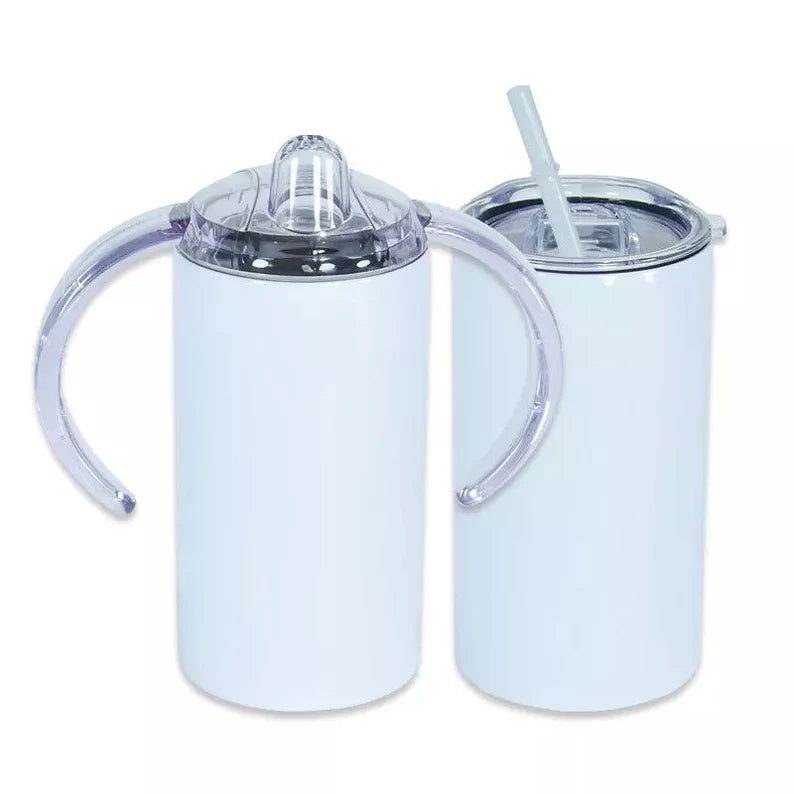 12oz Sippy Cup White Sublimation Tumbler