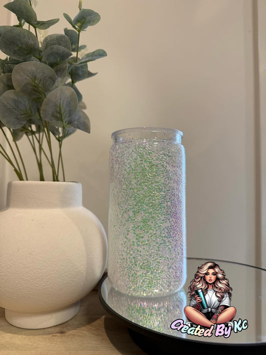 16oz White Acrylic Bubble Cup